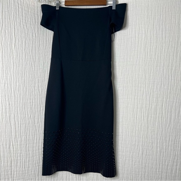 Halston heritage off the shoulder cocktail dress size S - Picture 2 of 8
